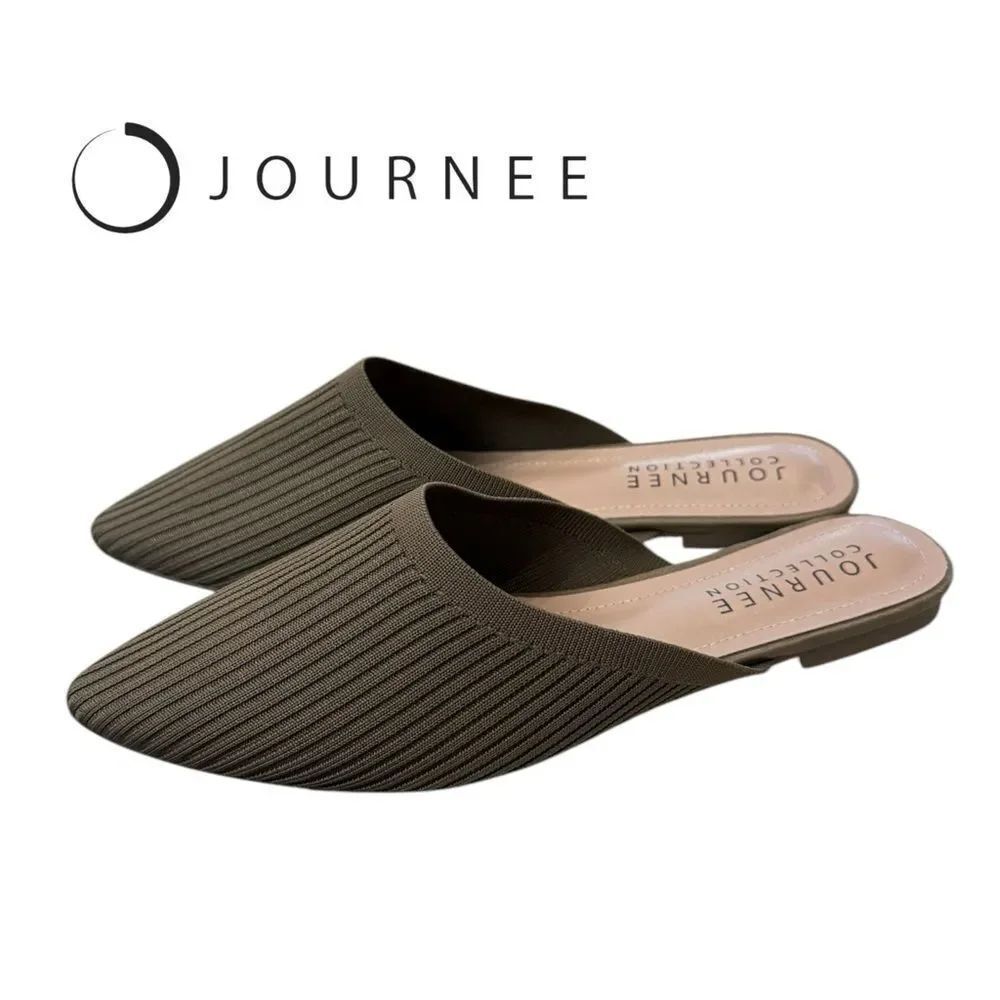 New Journee Collection Aniee Women's Mocha Brown Slide Mules 10